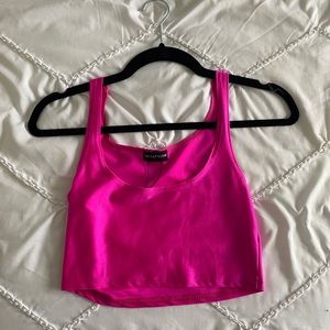 Pink cropped tank